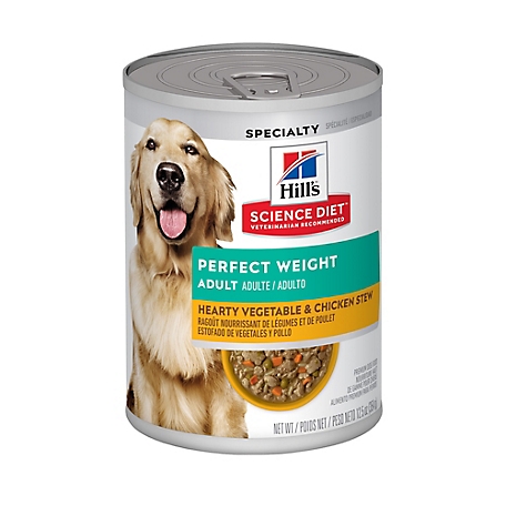 Hill's Science Diet Perfect Weight Adult Vegetable & Chicken Stew Wet Dog Food, 12.5 oz. Can