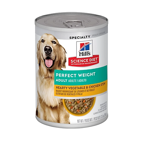 Hill's Science Diet Perfect Weight Adult Vegetable & Chicken Stew Wet Dog Food, 12.5 oz. Can