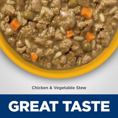 Image showing  Adult 7+ Small and Mini Senior Vitality Chicken and Vegetable Stew Wet Dog Food, 5.5 oz.
