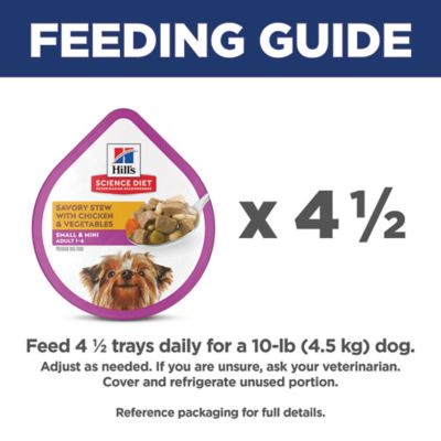 Image showing 5 th Hill's Science Diet Adult Small and Mini Savory Stew with Chicken Wet Dog Food, 3.5 oz.