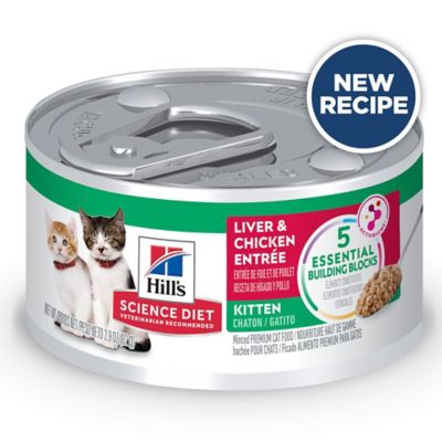 Hill's Science Diet Kitten Cat Food, Liver & Chicken Entree, Canned, 2.9 oz.