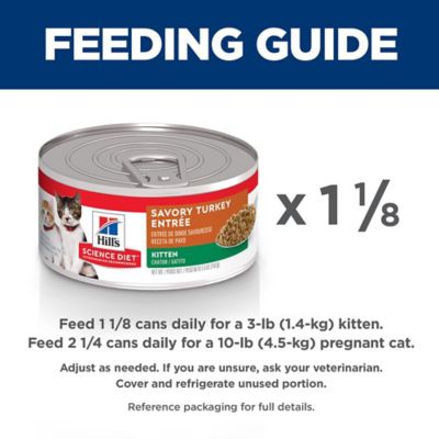 Image showing  Kitten Cat Food, Savory Turkey Entree, Canned, 5.5 oz.