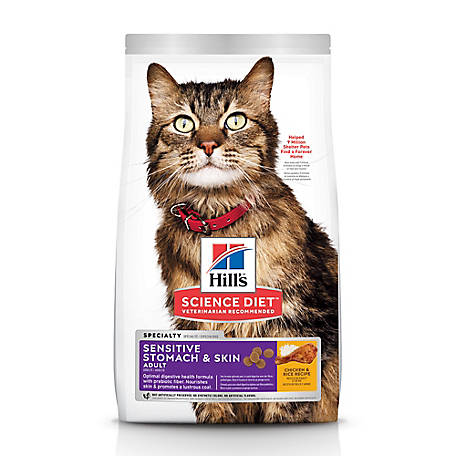 Hill's Science Diet Adult Sensitive Stomach and Skin Chicken and Rice Recipe Dry Cat Food