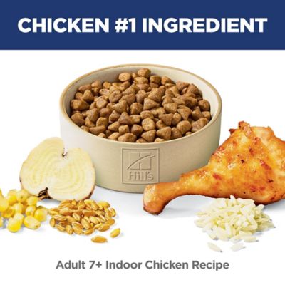 Image showing 4 th Hill's Science Diet Senior 7+ Indoor Chicken Recipe Dry Cat Food