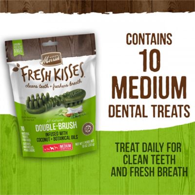 Image showing  Fresh Kisses Grain Free Coconut Oil and Botanicals Medium Dental Dog Treats, 10 oz., 10 ct.