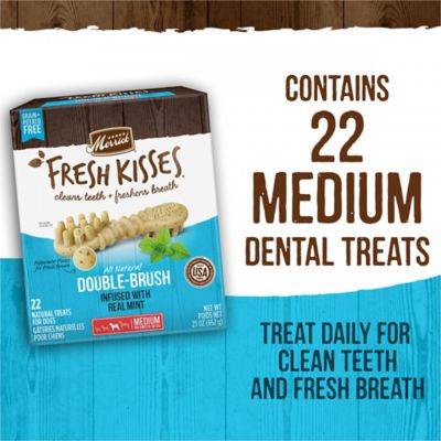 Image showing  Fresh Kisses Grain Free Mint Breath Strips Medium Dental Dog Treats, 23 oz., 22 ct.