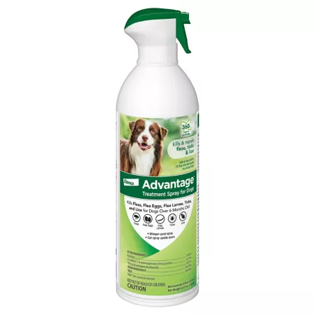 Advantage Flea and Tick Treatment Spray for Dogs 8 oz. Dog Flea & Tick Sprays Wipes & Powder