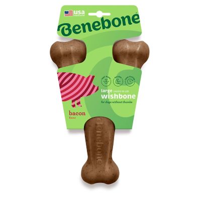 Image showing  Wishbone Bacon Flavored Dog Chew Toy, Large