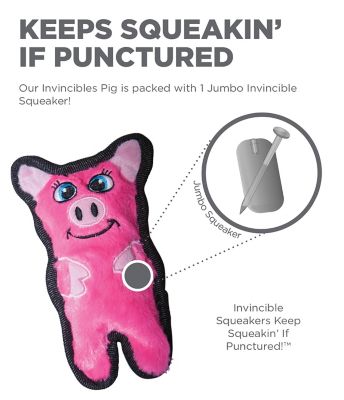 Image showing  Invincibles Mini Pig Dog Toy XS