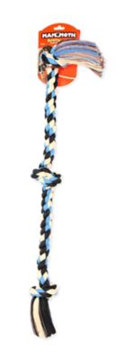 Image showing  Pet XL 36 in. Cotton-Poly Color 3 Knot Rope Tug Dog Toy