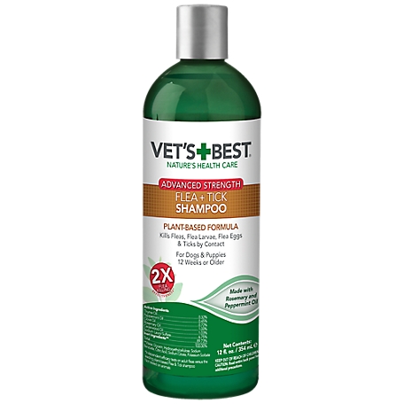Advanced Strength Flea and Tick Shampoo for Dogs, 12 oz.