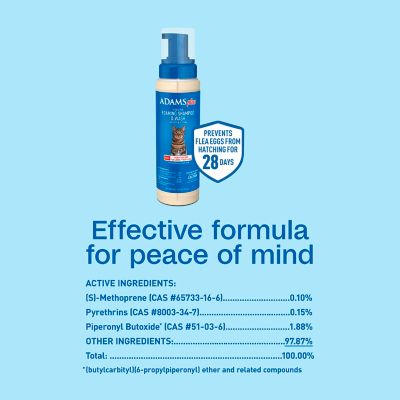 Image showing 7 th Adams Plus Flea & Tick Foaming Shampoo & Wash for Cats & Kittens, 10 fl. oz.