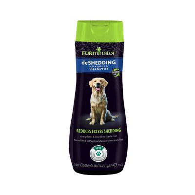 FURminator Fur Deshedding Shampoo, 16 oz. We’ve been using the same dog shampoo for years but excited to switch things up with this deSHEDDING shampoo especially with spring season in full swing and shedding among us