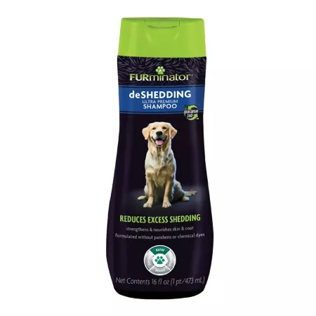 FURminator Deshedding Ultra Premium Shampoo for Dogs 16 oz. Dog Shampoos & Conditioners