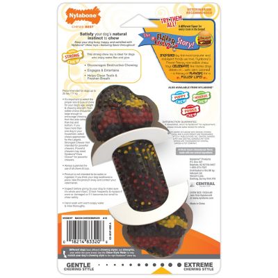 Image showing 8 th Nylabone Rubber Flavor Frenzy Bacon Cheeseburger Dog Chew Toy, Medium