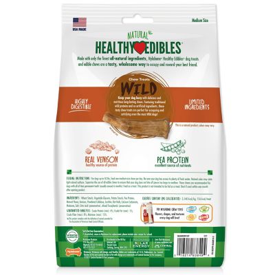 Image showing 6 th Nylabone Healthy Edibles WILD Antler Natural Long Lasting Venison Flavor Dog Chew Treats Medium (Pack of 10)