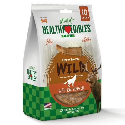 Image showing 7 th Nylabone Healthy Edibles WILD Antler Natural Long Lasting Venison Flavor Dog Chew Treats Medium (Pack of 10)