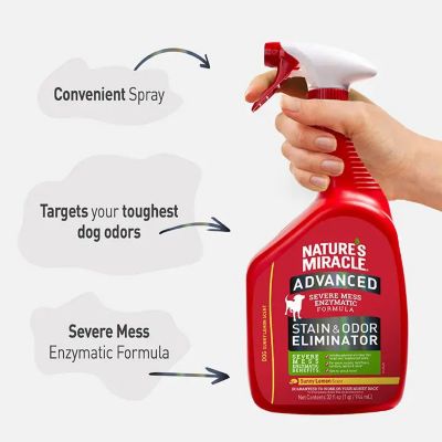 Image showing 5 th Nature's Miracle Advanced Stain and Odor Eliminator for Dogs, Sunny Lemon, 32 oz.