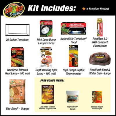 Image showing 1 th Zoo Med ReptiHabitat Terrarium Kit, Bearded Dragon 20 gal.