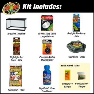 Image showing  ReptiHabitat Terrarium Kit, Leopard Gecko 10 gal.