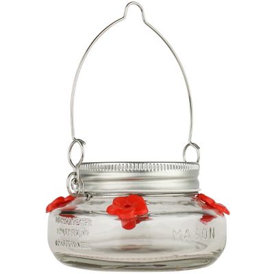 Wild Wings Mason Jar Hummingbird Feeder, 6 oz. Capacity