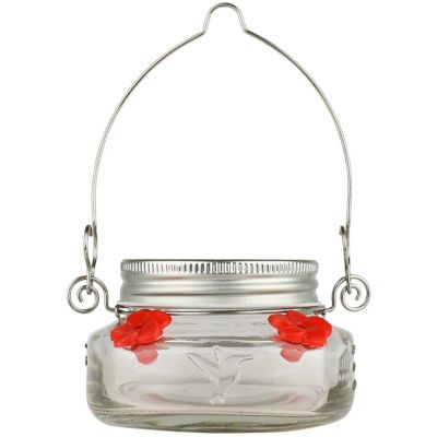 Image showing  6 oz. Mason Jar Hummingbird Feeder