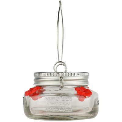 Image showing  6 oz. Mason Jar Hummingbird Feeder
