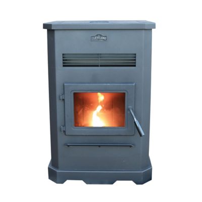 Cleveland Iron Works No.205 Large Pellet Stove 2,000 to 3,000 Sq. Ft.,130 lb. Hopper (Model#: PS130W)