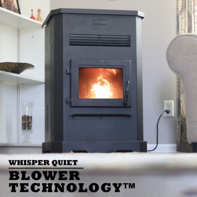 Image showing 6 th Cleveland Iron Works 2500 sq. ft. No.205 Large Pellet Stove, 130 lb. Hopper Size, F500205