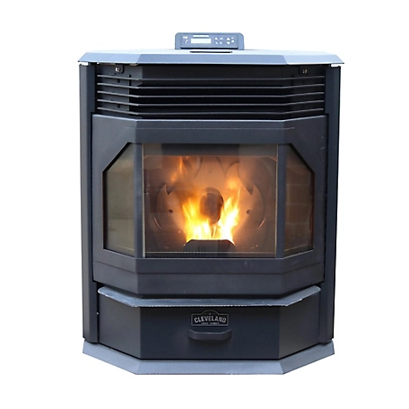 Cleveland Iron Works No.210 Bay Front Pellet Stove 1,800 to 2,500 Sq. Ft., 66 lb. Hopper (Model#: PSBF66W)