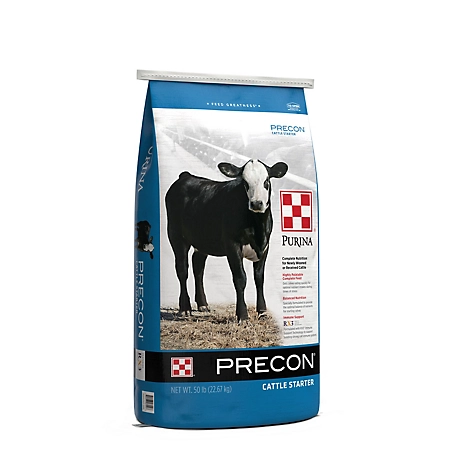Purina Precon Complete Cattle Starter Calf Medicated DX Feed with RX3, 50 lb. Bag
