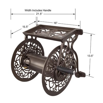 Image showing  5/8 in. x 125 ft. Wall Mount Cast Aluminum Hose Reel