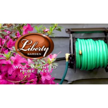 Liberty Garden Products 704 Wall Mount Cast Aluminum Hose Reel for