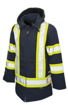 Tough Duck Men's Hi-Vis Safety Duck Insulated Parka, 6 oz. Lining, S15711