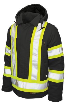 Tough Duck Men's Hi-Vis Safety Duck Insulated Jacket, 6 oz. Lining, S45711