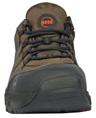 Image showing  Men's Eric Lo Work Boots, Brown Aluminum Safety Toe, Slip Resistant, EH Rated, Low Wedge