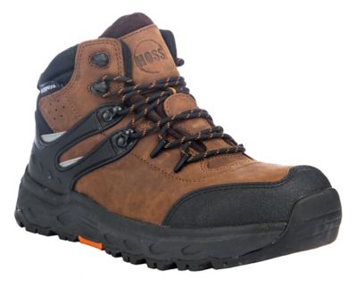 HOSS Boot Company Men's Stomp Work Boots, Hydry Waterproof, Aluminum Safety Toe, Slip Resistant, 6in.