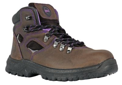 HOSS Boot Company Women's Lily Work Boots, Steel Toe, Waterproof, Slip Resistant, EH Rated, 6 in.