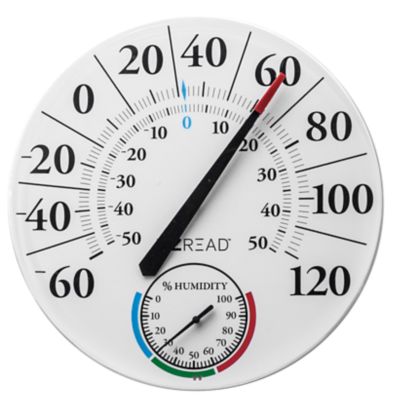EZ Read 12.5 in. Dial Thermometer with Hygrometer