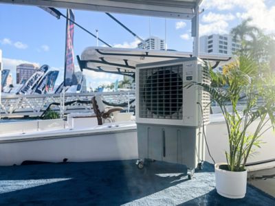 Image showing 8 th Cajun Kooling Portable Evaporative Air Cooler/Swamp Cooler, 1,200 sq. ft., 3 speed