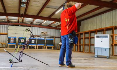 Image showing  32 gal. Evaporative Air Cooler/Swamp Cooler, 1,700 sq. ft., Centrifugal Fan Motor, 52 ft. Air Drive