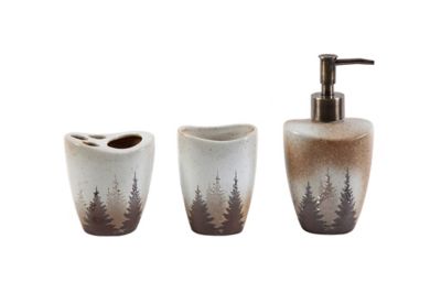 HiEnd Accents Clearwater Pines Countertop Bathroom Set, 3 pc.