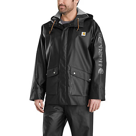 Idustrial Rain Poncho Raincoat PVC Heavy Duty Storm Waterproof Men Coat XL HOOD