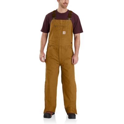 Carhartt Men's Quilt-Lined Washed Insulated Bib Overalls