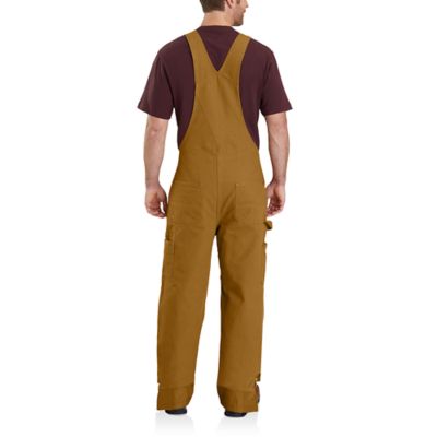 Image showing  Men's Quilt-Lined Washed Insulated Bib Overalls