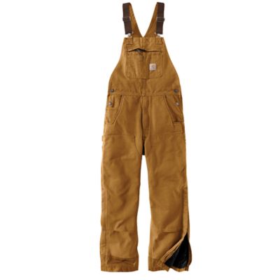 Image showing 2 th Carhartt Men's Quilt-Lined Washed Insulated Bib Overalls