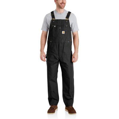 Carhartt Men's Unlined Duck Bib Overalls, 48x28,Black at Tractor