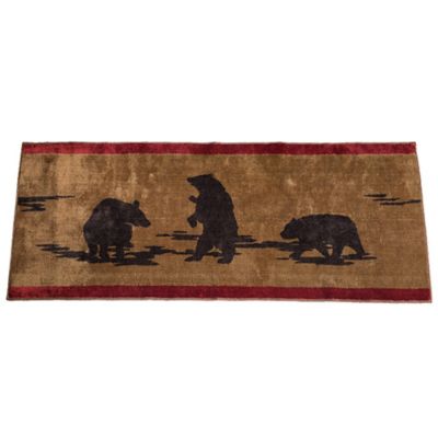 HiEnd Accents Bear Print Premium Acrylic Bath Mat, 24 in. x 60 in.