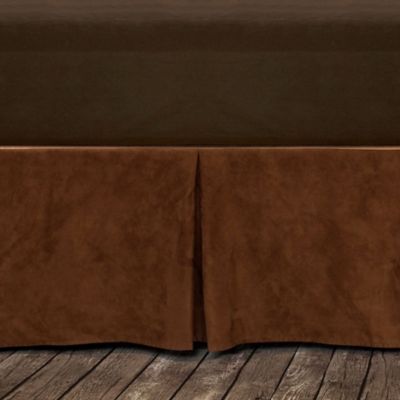 HiEnd Accents Microfiber Suede Bed Skirt, Full