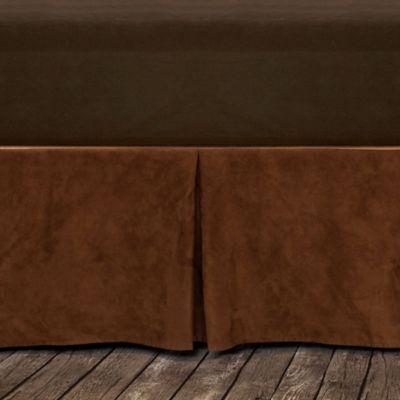 HiEnd Accents Microfiber Suede Bed Skirt, King